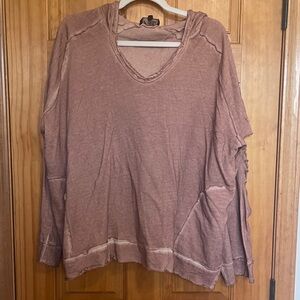 NWOT POL Women's V Neck Hoodie Size M